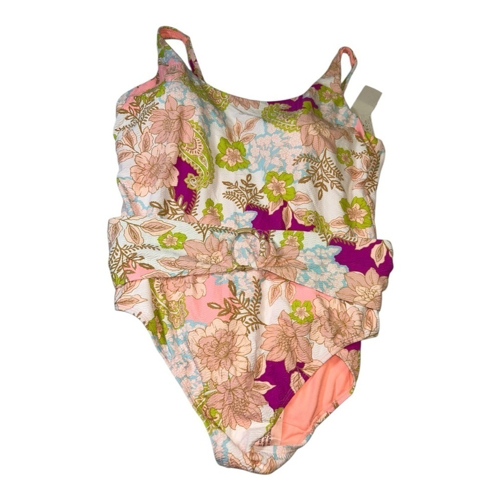 BREAKING WAVES Eco Floral Swimsuit with Vibrant Colors Size 3X NWT - Picture 2 of 12